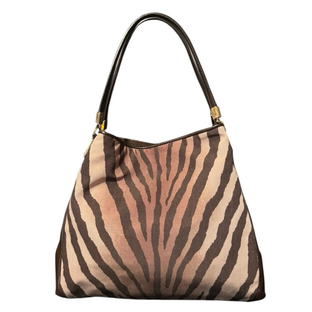 Coach Madison Phoebe Shoulder Bag in a Zebra Print & Matching Wallet LIKE NEW - Picture 4 of 11